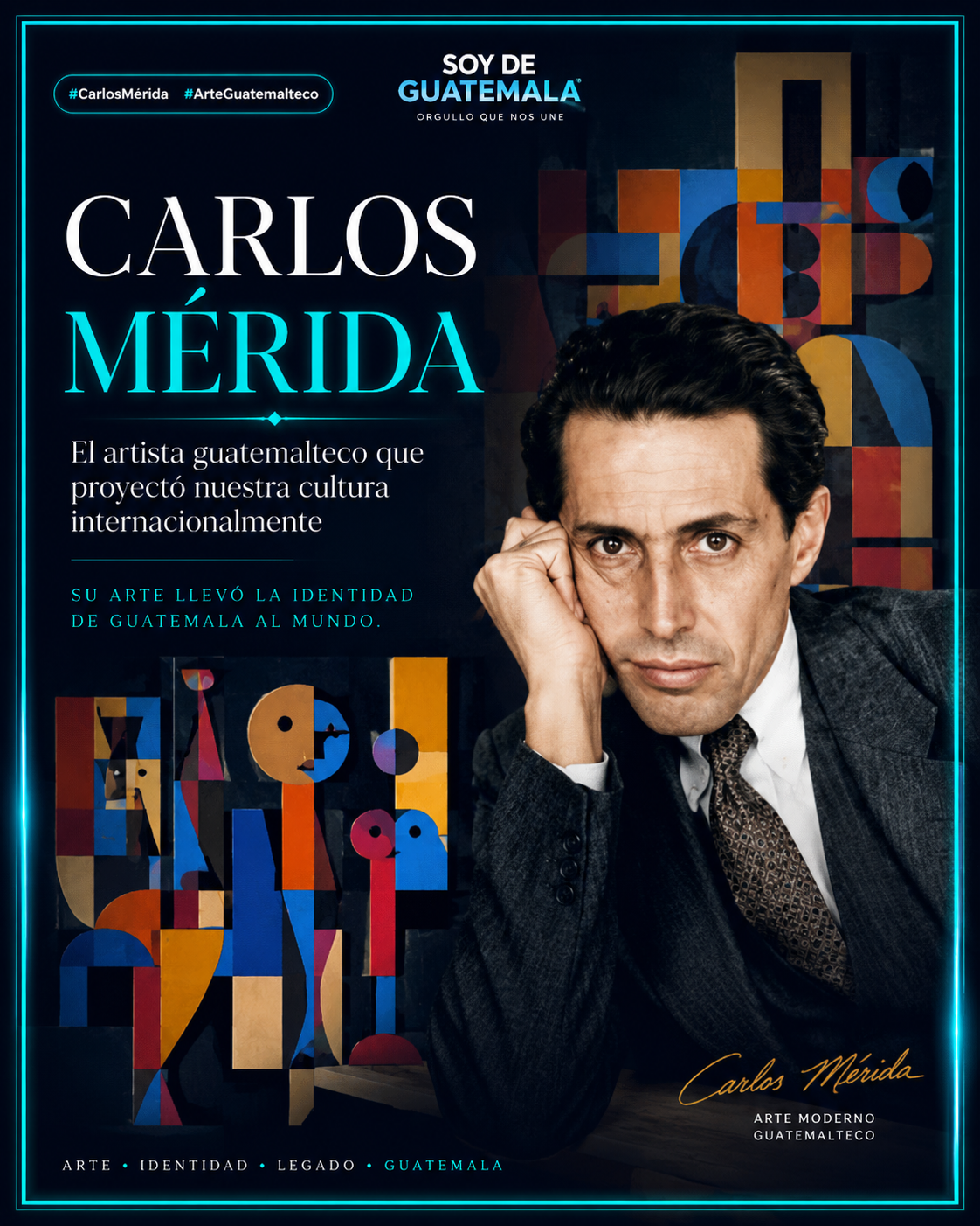 Carlos Mérida artista guatemalteco reconocido internacionalmente por su aporte al arte moderno latinoamericano