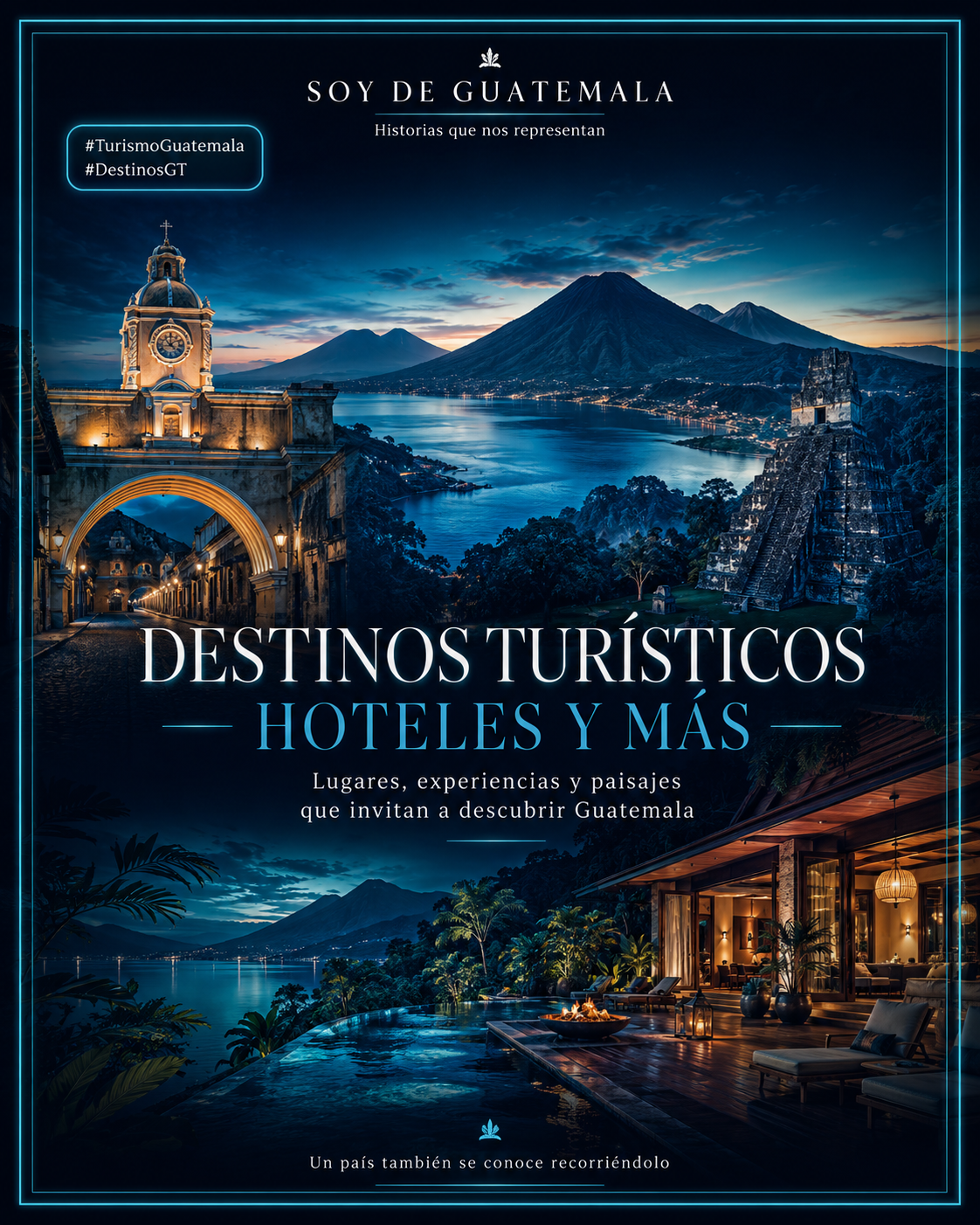 Destinos turisticos hoteles paisajes y experiencias de viaje en Guatemala con volcanes cultura naturaleza y lugares emblematicos