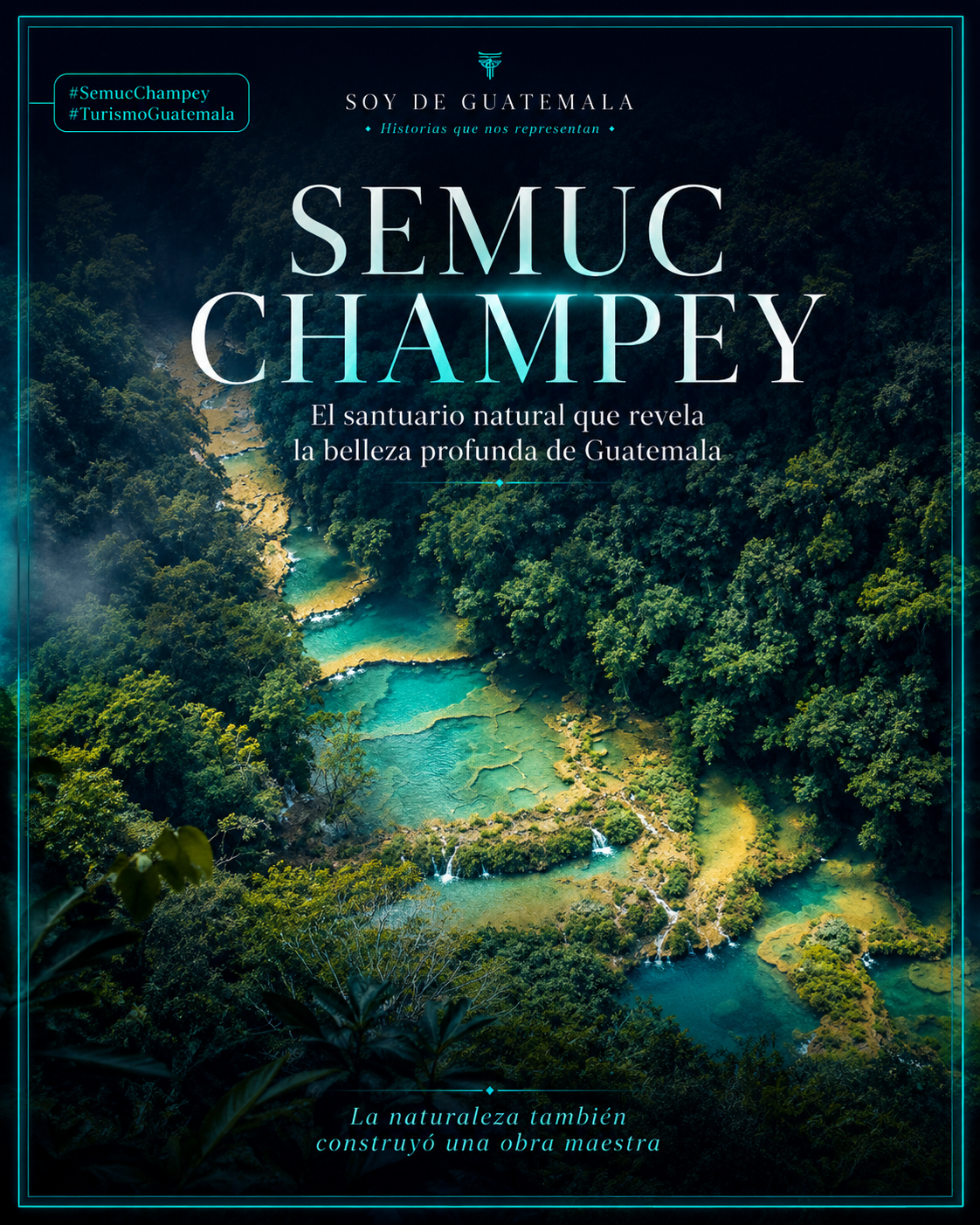 Semuc Champey santuario natural de Guatemala con pozas turquesas selva y cascadas en Alta Verapaz