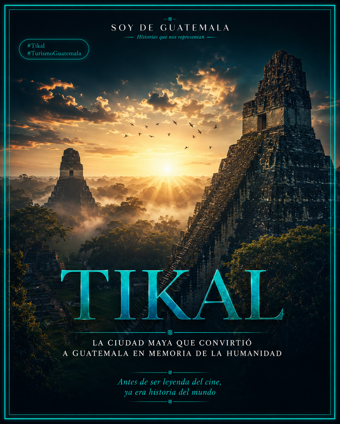 Tikal ciudad maya en Peten Guatemala Patrimonio Mundial de la UNESCO y legado historico de la civilizacion maya